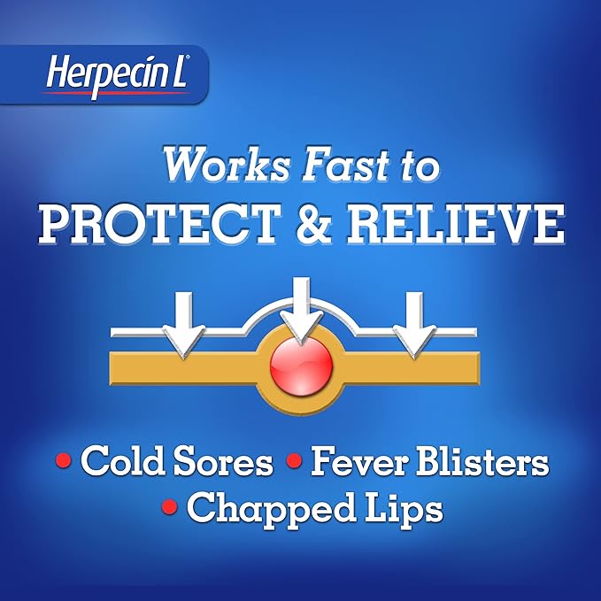 Herpecin L Lip Balm Stick 30 SPF 0.1 Ounce Tube Cold Sore Sun & Fever Blisters and Chapped Lips Relief Lip Balm with SPF30 and Lysine (Pack of 2)