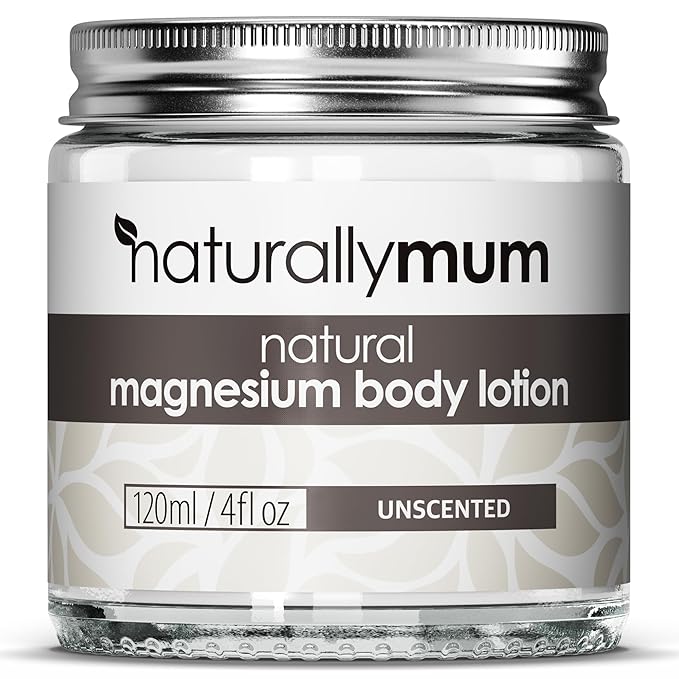Magnesium Body Lotion [NATURAL & VEGAN] - Topical Magnesium Cream Lotion Support for Sleep, Bone, Heart & Muscle Health - Unscented - Made in UK & Safe for Kids