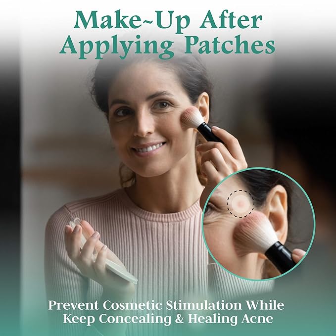 Advanced Invisible Pimple Patches For Face (72 Pack) - Hydrocolloid Patch with Tea Tree Oil - Vegan Friendly Hydrocolloid Acne Patches For Face and Skin - Pimple Patch Stickers - Acne Patch (12mm)