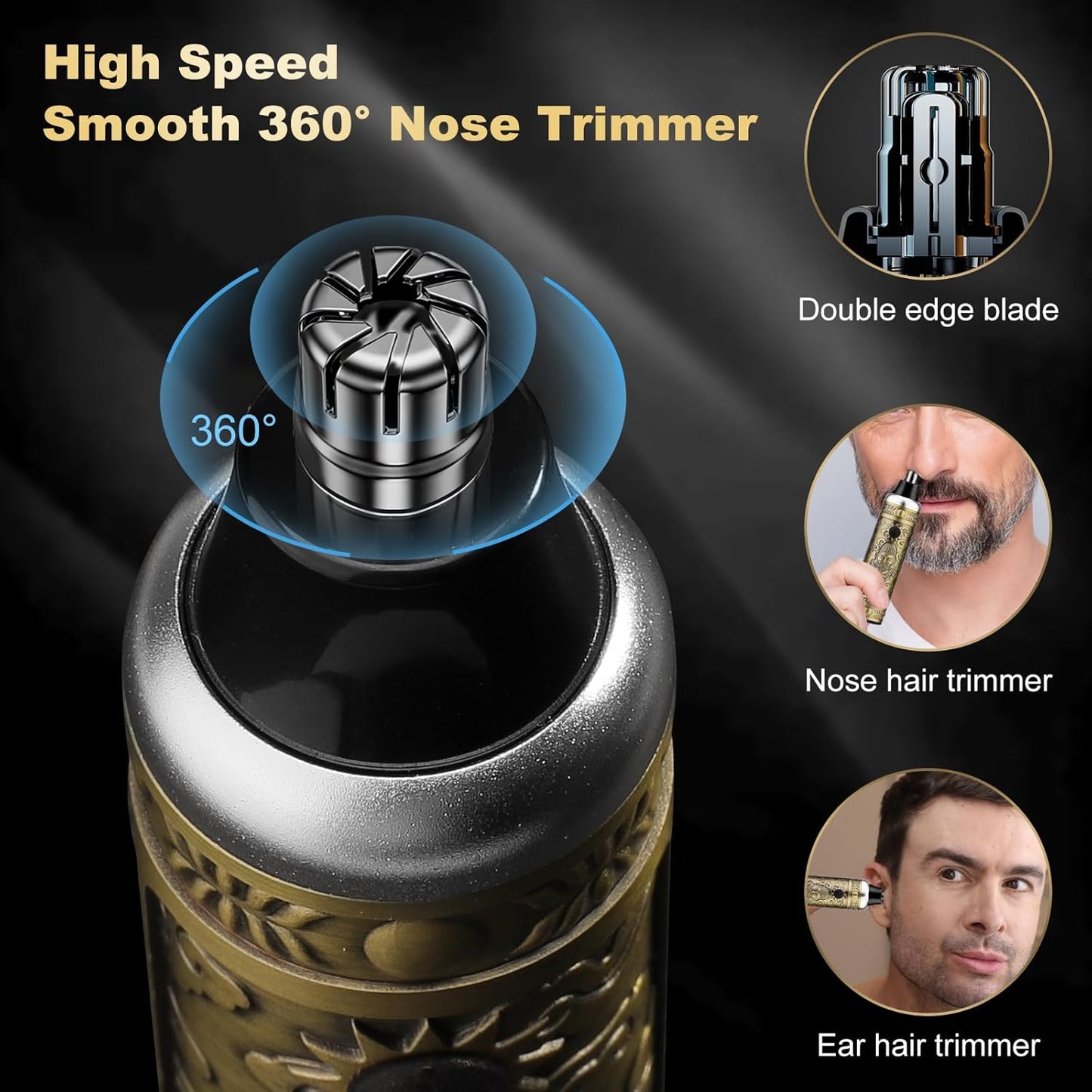 Hair Clippers for Man T-Blade Trimmer Nose Hair Trimmer Electric Shaver Set, Professional Metal Body Barber Clippers Set for Haircut, Men’s Grooming Kit with LCD Display, Ideal Gift for Him