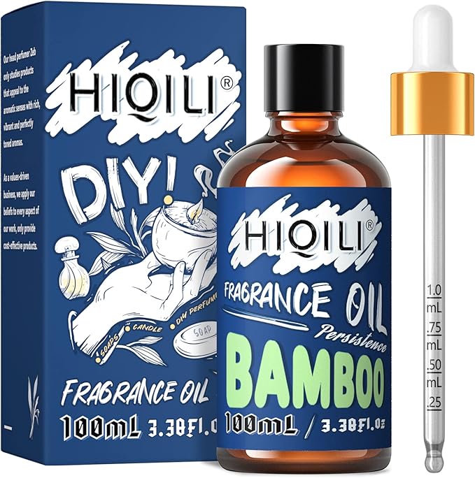 HIQILI Fresh Bamboo Fragrance Essential Oil Mild Freshing Oil for Diffuser, Candle Soap Perfume Lotion Making, 3.38 Fl Oz Halloween Thanksgiving