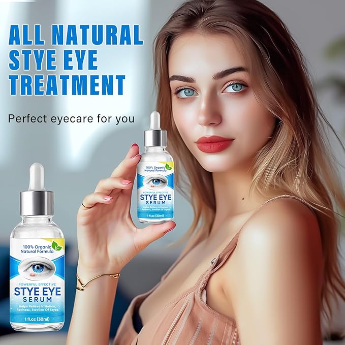 Stye Eye Treatment, Natural Stye Eye Relief Serum, for Styes Chalazion and Blepharitis Treatment, Restored Healthier Eye Skin, Blue