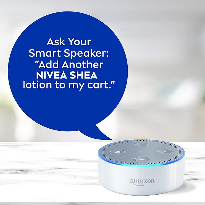 NIVEA Shea Nourish Body Lotion, Dry Skin Lotion with Shea Butter, Pack of 6, 2.5 Fl Oz Travel Size Toiletries