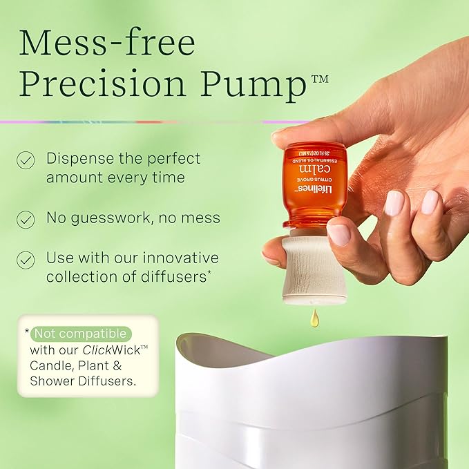 Lifelines Essential Oil Blends, 4-Pack - Blended Essential Oils with Precision Pump for Aromatherapy Diffusers - Long-Lasting Scented Fragrance - Citrus Grove (Joy, Calm, Focus & Energy)