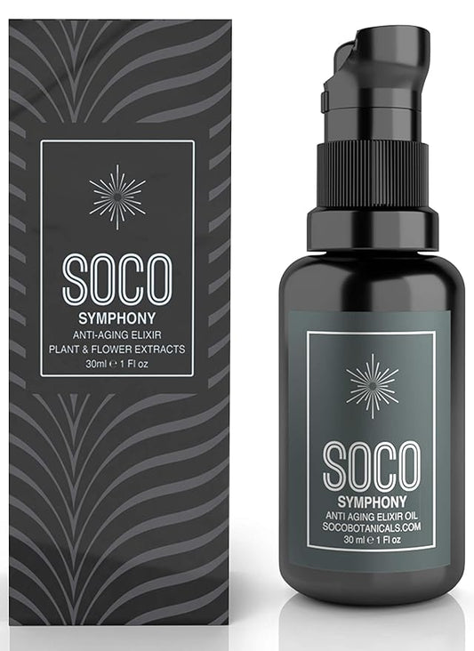 Face Oil Serum - Anti Aging Organic Elixir for Face and Eyes with Sea Buckthorn, Argan, Rosehip & CoQ10, Neroli & Immortelle Essential Oil Blend