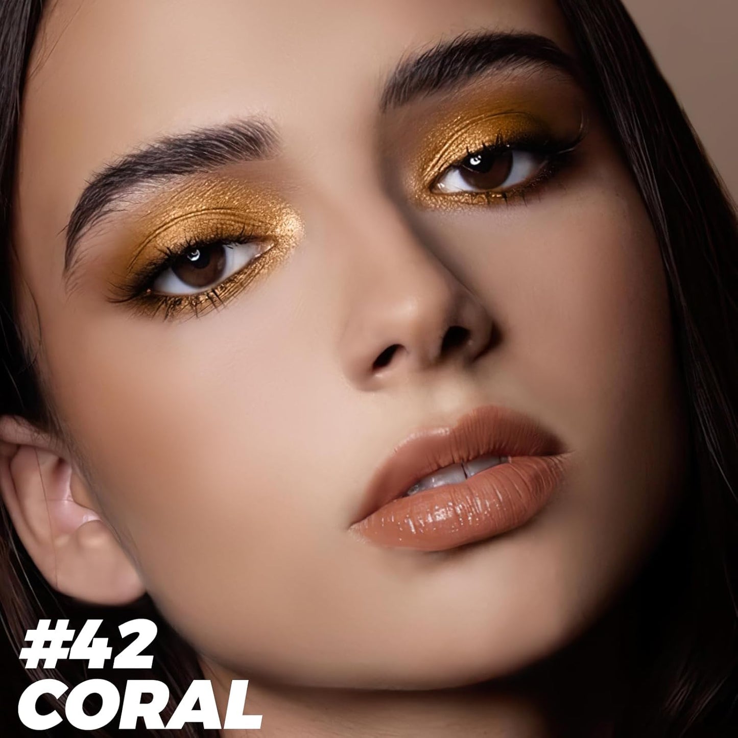 FOCALLURE Shimmer and Matte Cream Eyeshadow Stick,Smooth Brilliant Eye Brightener Pencil for Women,Long Lasting Waterproof Eye Shadow and Liners Makeup,CORAL