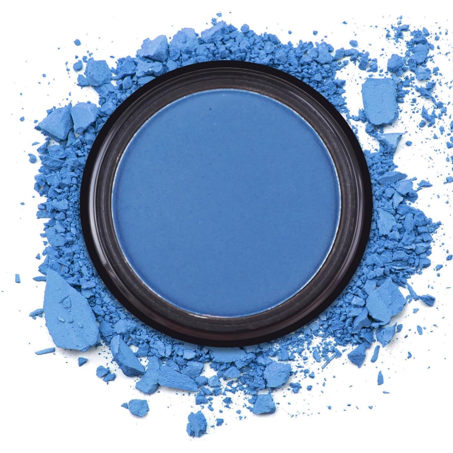 MEICOLY Blue Matte Cream Single Eyeshadow,Natural Nude Pressed Powder Eyeshadow,Bold Matte Shade Eyelid Color for SFX Halloween Smurf Corpse Bride Sally Makeup for Day & Night