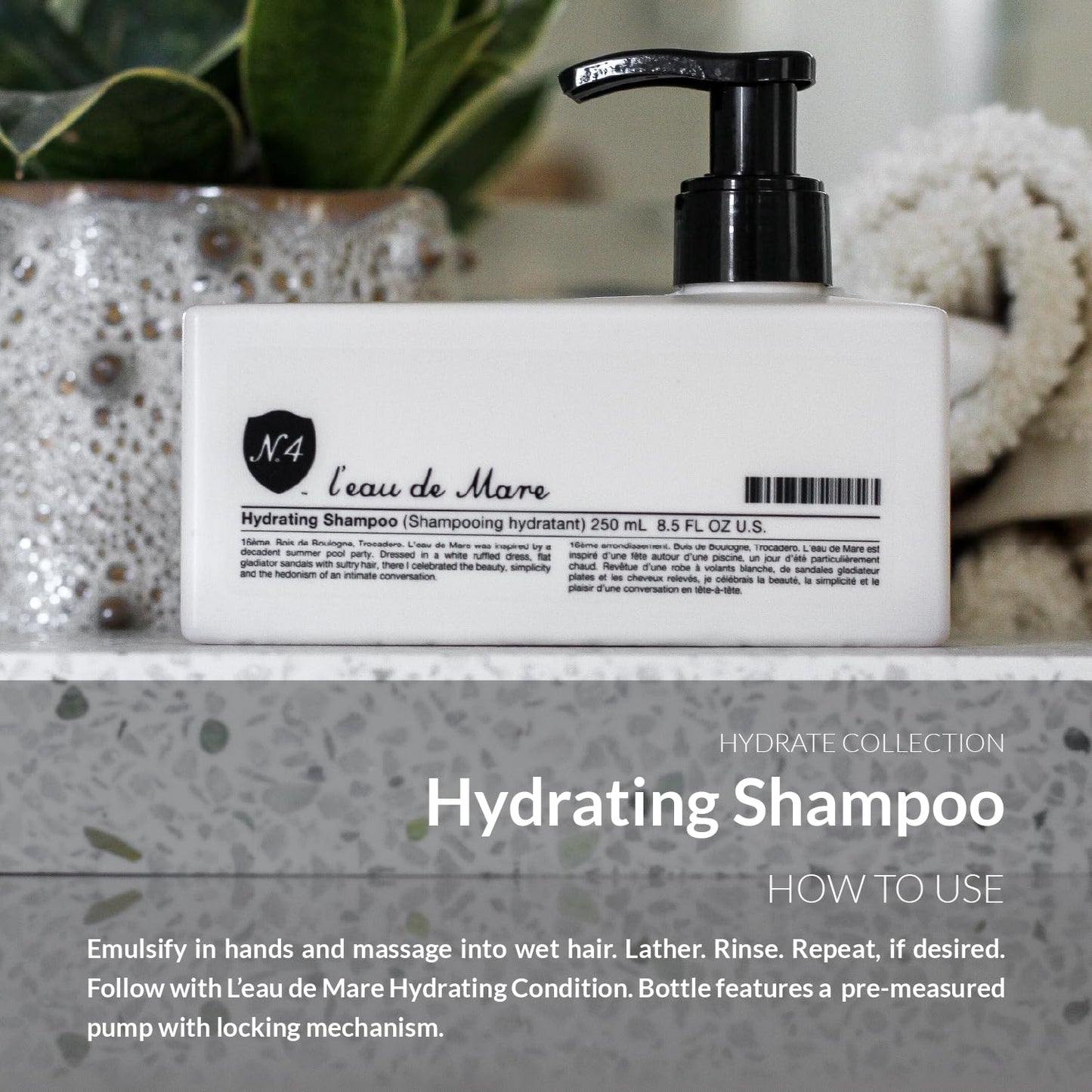 Number 4 Hydrating Shampoo, Moisturizing and Color Safe Shampoo, 8.5 oz