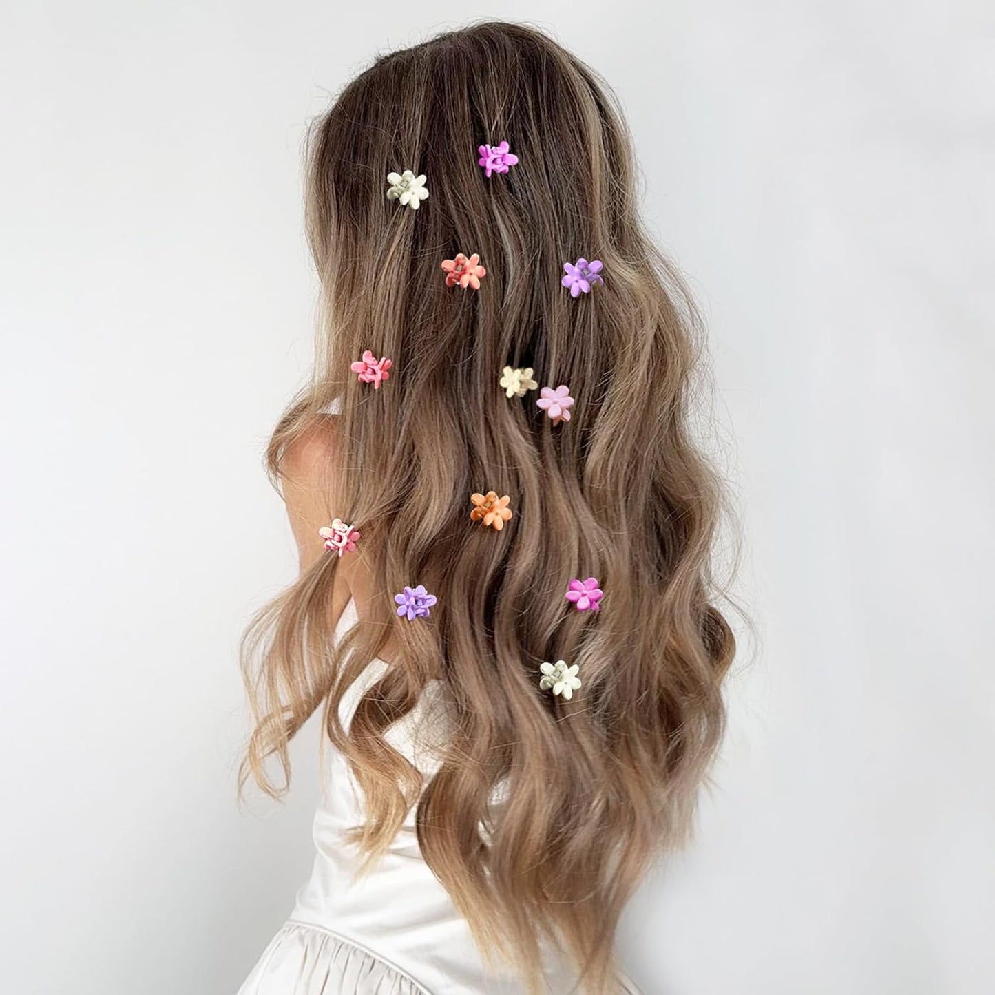 Mini Flower Hair Clips 100Pcs, Small Hair Clips Mini Claw Clips Cute Jaw Clips Hair Pins Hair Barrettes Hair Accessories for Women Girls Kids Teens