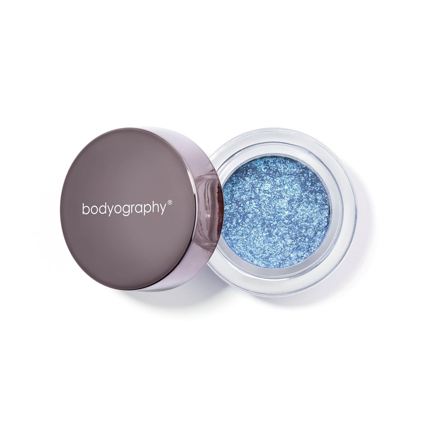 Bodyography Glitter Pigment Eye Shadow | Long Wear Shimmer Eyeshadow | Vegan, Talc & Paraben Free | Cream Powder Formula | Blue Morpho (Chrome Periwinkle) 1.5 g
