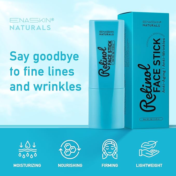 Retinol Stick for Face and Eye Anti-Wrinkle: Hydrating Cream for Face, Multi-Balm for Fine Lines - Anti-Aging Daily Moisturizer Stick