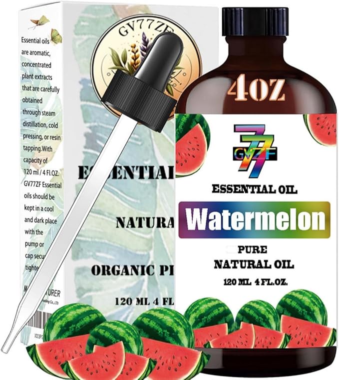 Watermelon Essential Oil (4 oz/120 ml) - Watermelon Oils Used in diffusers, humidifiers, Home Baths, Cleaning Products, Yoga, DIY Soaps and DIY Scented Candles