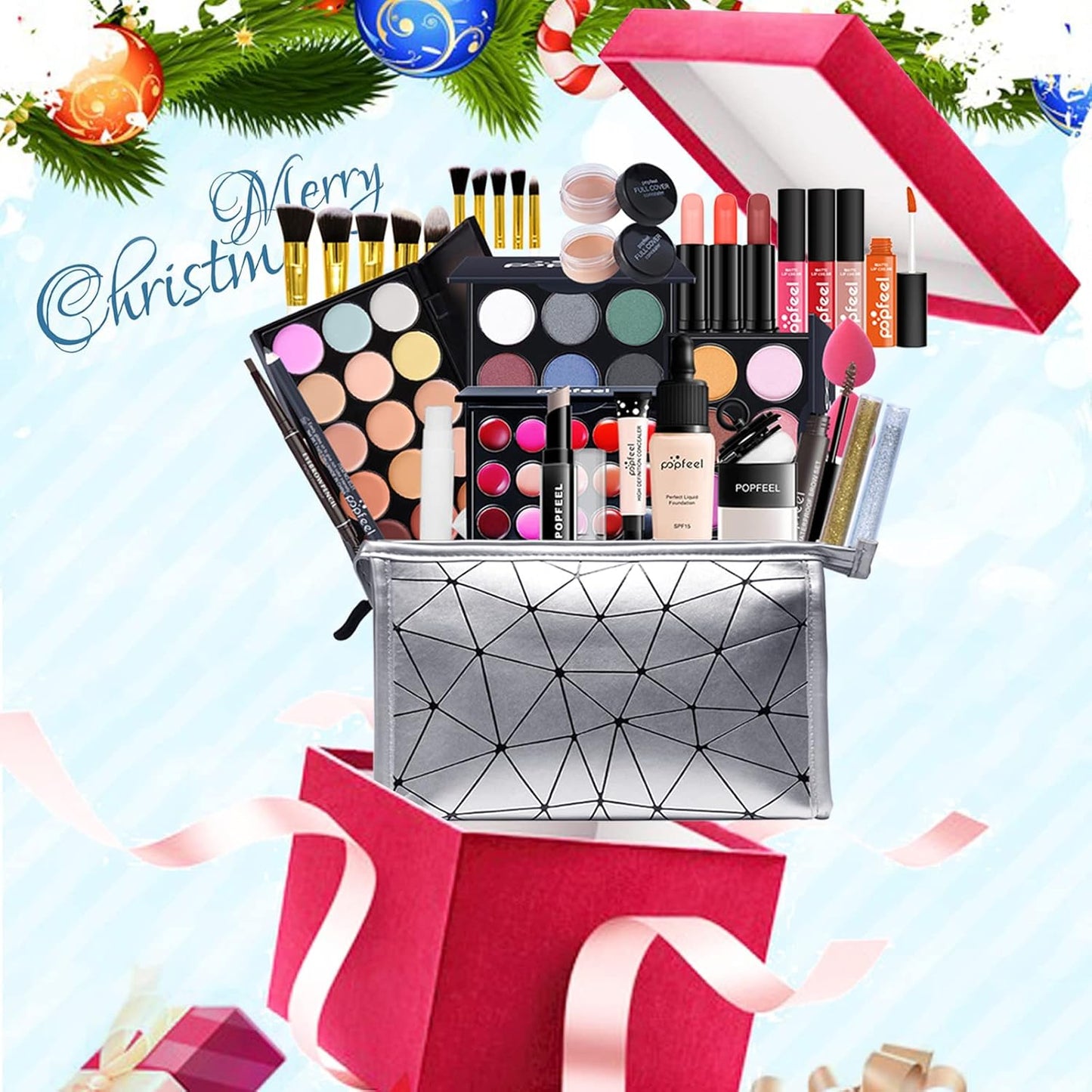 Makeup Kit, FantasyDay Professional Makeup Sets, Makeup Essential Kit for Girls or Women Include Foundation, Concealer, Eye Shadow, Comestic Brush, Eyebrowcream, Lipstick etc.