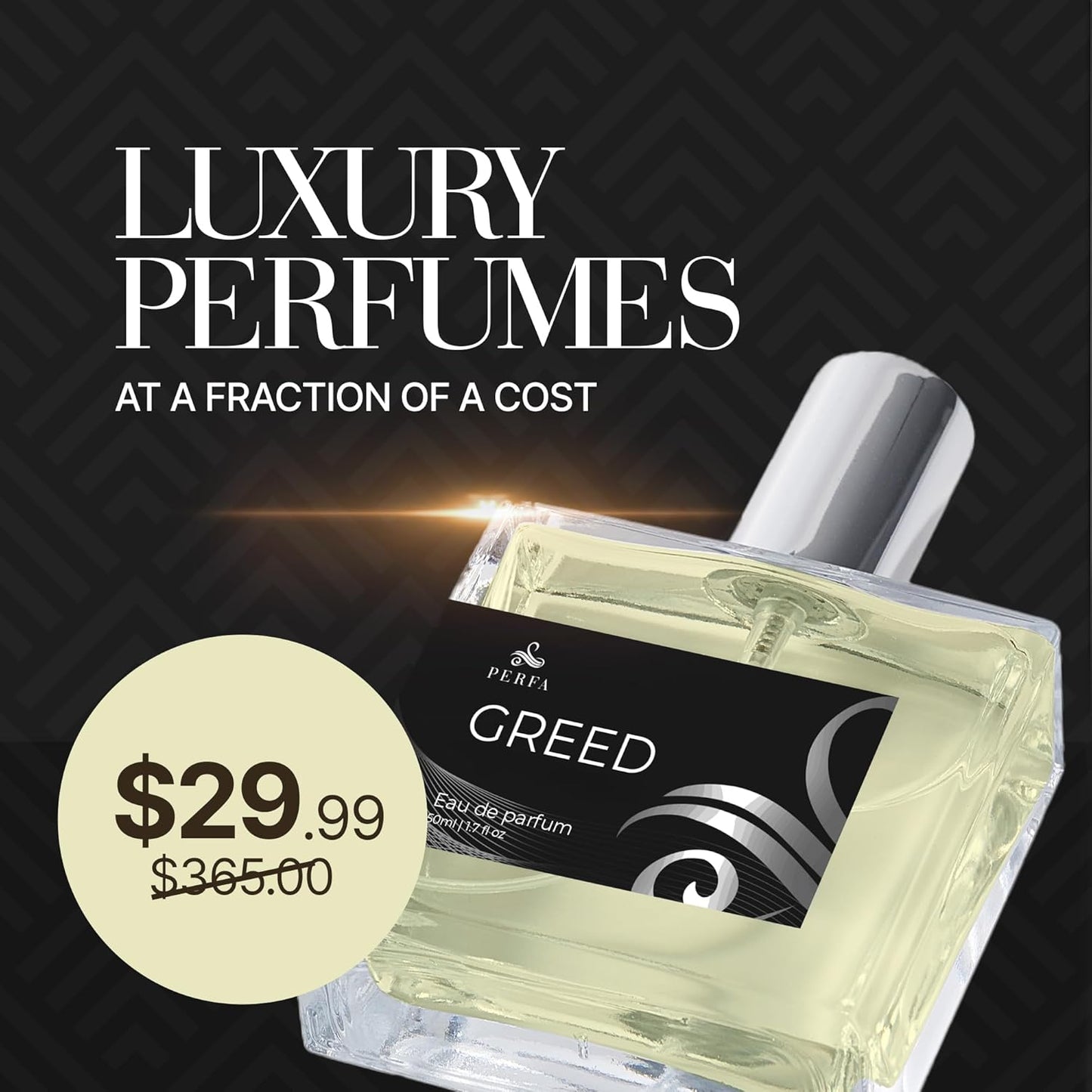 Perfa Greed Cologne for Men | Affordable Men's Perfume | 12 Hour Lasting Luxury Perfumes for Men | Gift-Ready Men's Cologne | Original Fragrances
