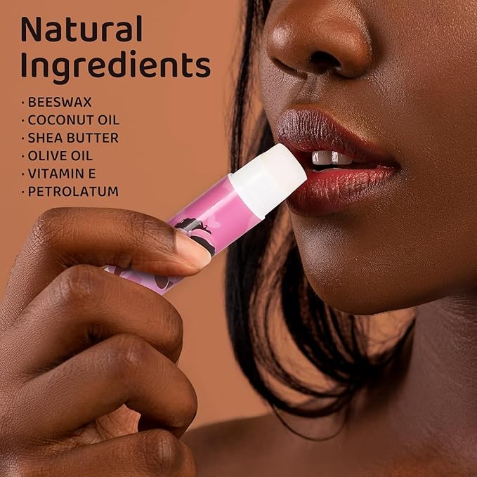 50 Pack Black Girl Inspirational Lip Balm Bulk, Motivational Black Women Lip Care, Moisturizing and Nourishing Lip Care Favors for History Month Party Gifts Guests