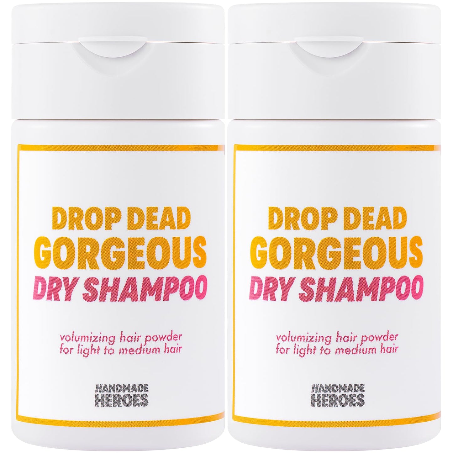 Handmade Heroes Non Aerosol Dry Shampoo Volume Powder 1.8oz, 100% Natural & Vegan For Light and Blonde Hair (2 pc set)