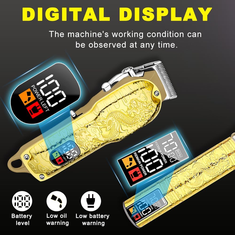 Professional Hair Clippers for Men,3 In1 Cordless Beard Trimmer Electric Shavers,T-Blade Barber and Set,Electric Cut Machines,Men’S Grooming Kit Gifts,for Home,