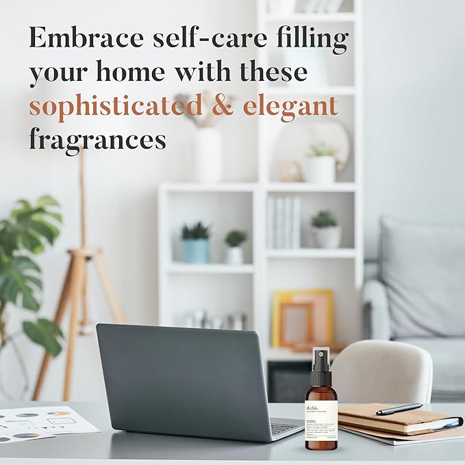 Dusa Grapefruit Gift Set: Room Spray Grapefruit Fragrance (2 oz), Premium Hydrating Hand Cream (2 oz), Soothing Hand Soap & Toile de Jouy Makeup Pouch – Ideal Luxurious Gift for Mothers Day