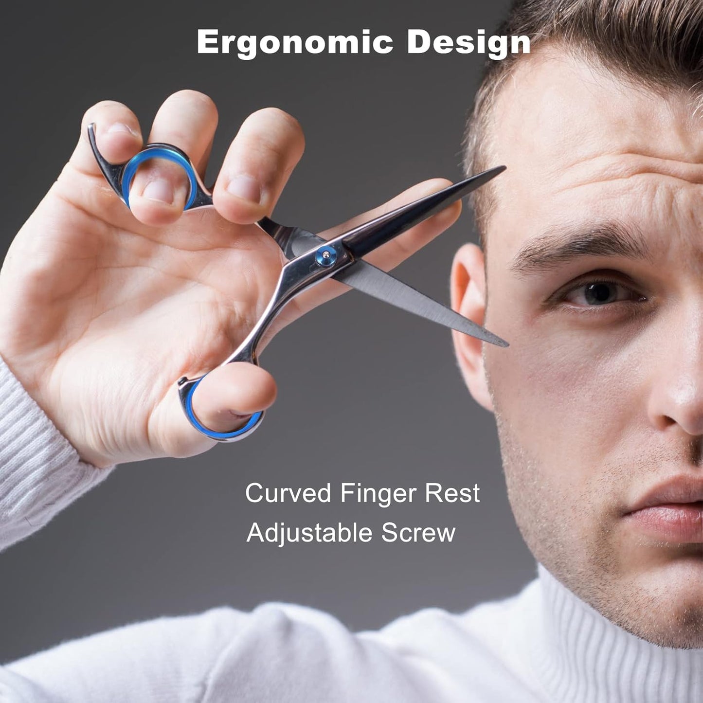 Haircut Scissors Kit, 11 Pcs Professional Set - Haircut, Thinning Scissors, Neck Duster Brush, Comb, Barber Cape, Hair Clips, Hairdressing Shears for Barber and Home