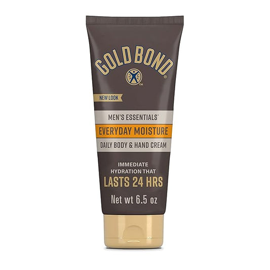 Gold Bond Men's Essentials Everyday Moisture Daily Body & Hand Cream, 6.5 oz., With Vitamin C