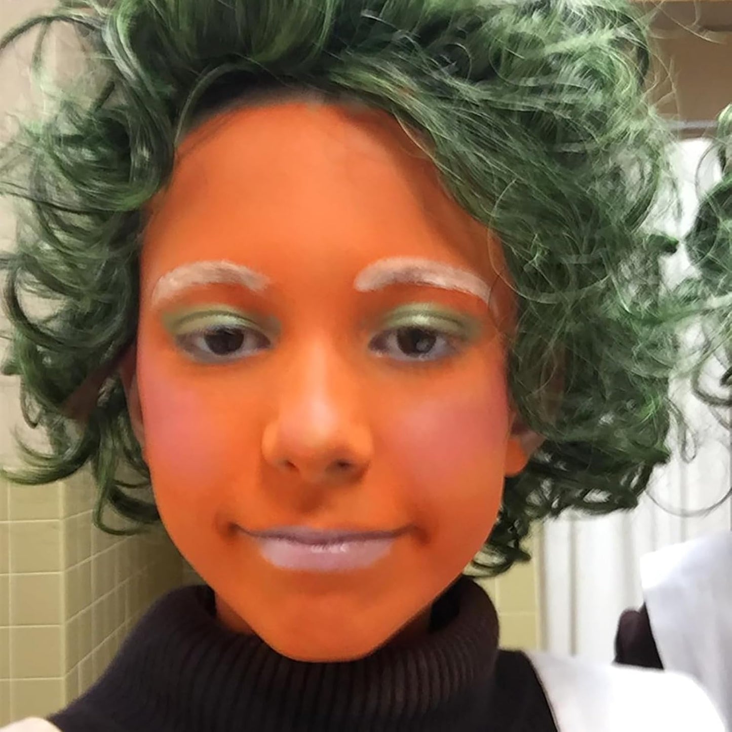 Mysense Orange Face Body Hair Paint Stick,Water Based Washable Temporary Hair Color,Non-toxic Cream Body Paint for Halloween Costume Pumpkin Cosplay Makeup,0.5oz