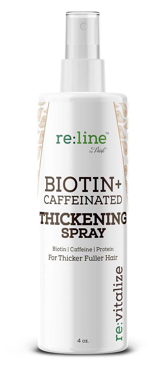 Biotin Hair Thickening Spray for Volume and Growth - NATURAL Volumizer with CAFFEINE for Thicker, Fuller Hair in Seconds