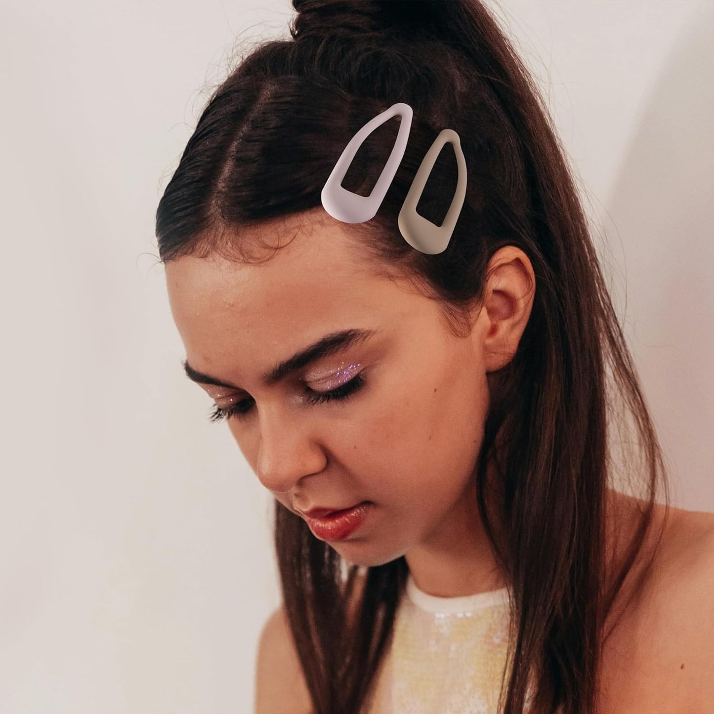 Small Hair Barrettes For Women No Slip Metal Snap Clips For Thin And Fine Hair,Matte Black Brown,20 PCS,1.97 x 0.5 Inch.