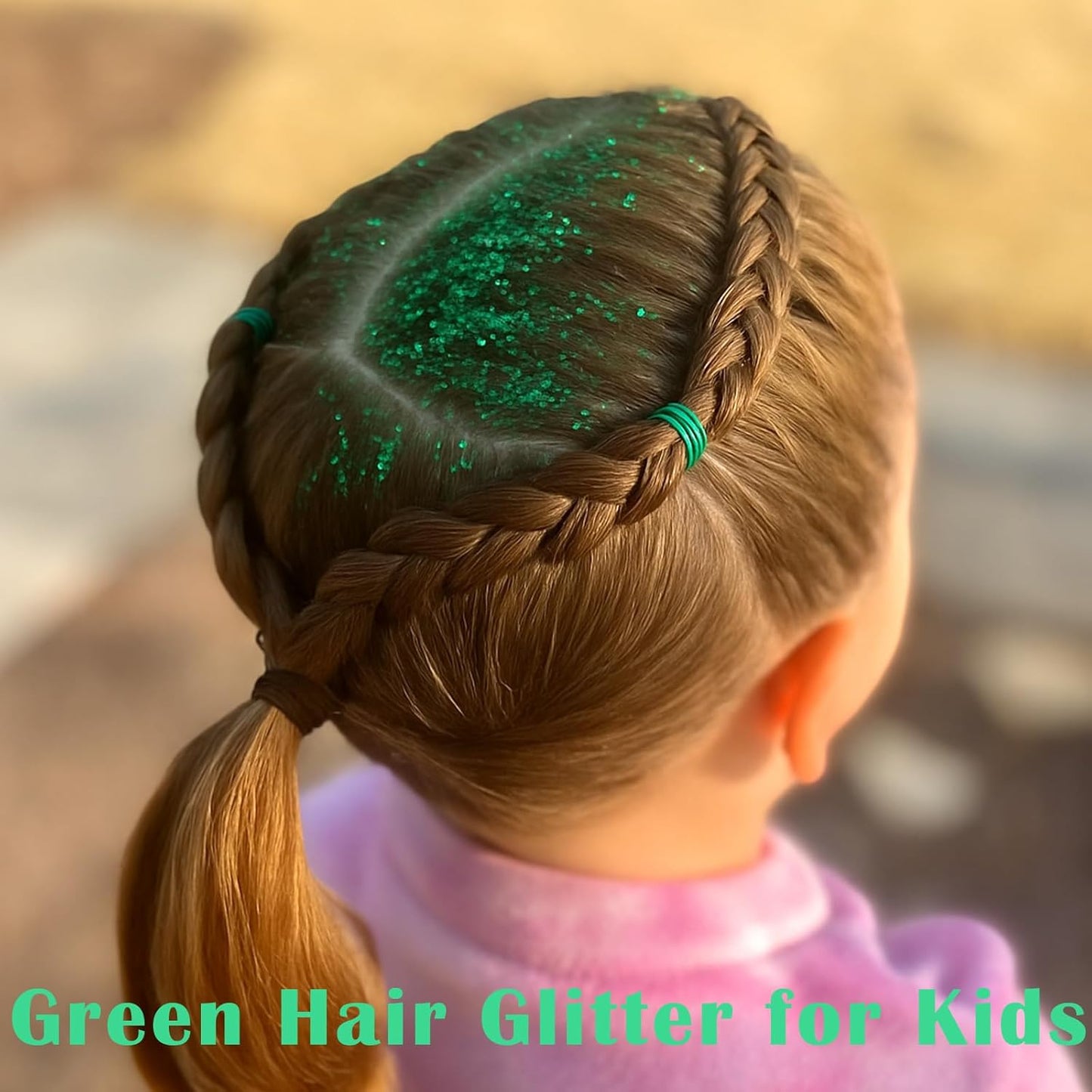Green Body Glitter Stick,Waterproof Shimmer St Patrick's Day Outfit for Women,Mardi Gras Hair Glitter Rave Singer Concert,Green Alien Face Glitter Paint St Patricks Day Accessories
