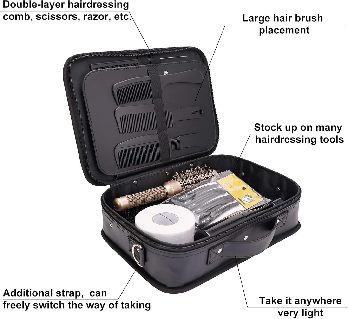 Hair Cutting Scissors Shears Kits, 29 pcs Professional Haircut Scissors Set for Barber, Salon, Home, Complete Hair Cutting Kit Includes Barber Bag, Thinning Scissors, Combs, Barber Cape...