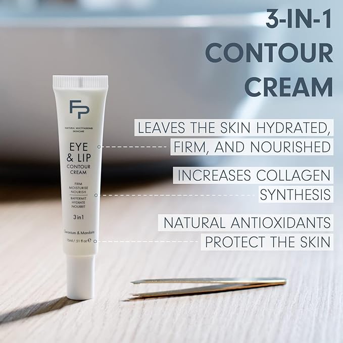 | 3 in 1 Eye & Lip Contour Cream | Lip & Eye Contour Cream to Firm, Moisturizing, & Nourish Skin | All Natural Skin Care (15 ml I 5 fl oz)