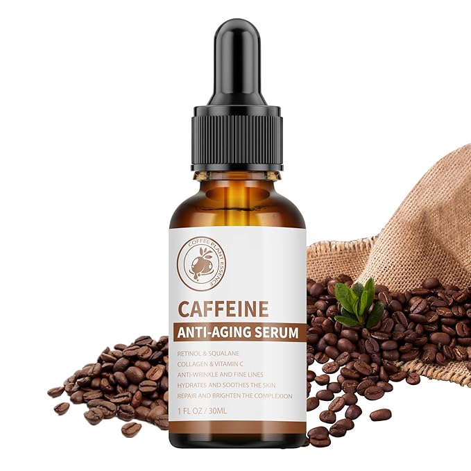 Caffeine Eye Serum Under Eye Treatment Serum for Moisturizing Anti-Aging Brightening Eye Serum, Caffeine Cream for Wrinkles, Dark Spots and Dark Circles Beauty Skin Care