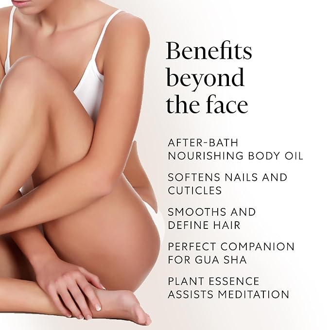 AVOILA Organic Face Oil Moisturizer for Dry, Aging, Sensitive, Acne Prone Skin l Restoring, Balancing l Vegan l Rosehip Oil + Sea Buckthorn Oil + Vitamin E + Grapeseed Oil + Avocado Oil l Gua Sha