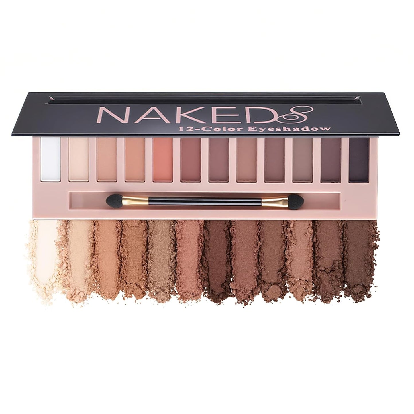 12 Colors Makeup Nude Colors Eyeshadow Palette Natural Nude Matte Shimmer Glitter Pigment Eye Shadow Pallete Set Waterproof Smokey Professional Beauty Makeup Kit (Matte Color A)