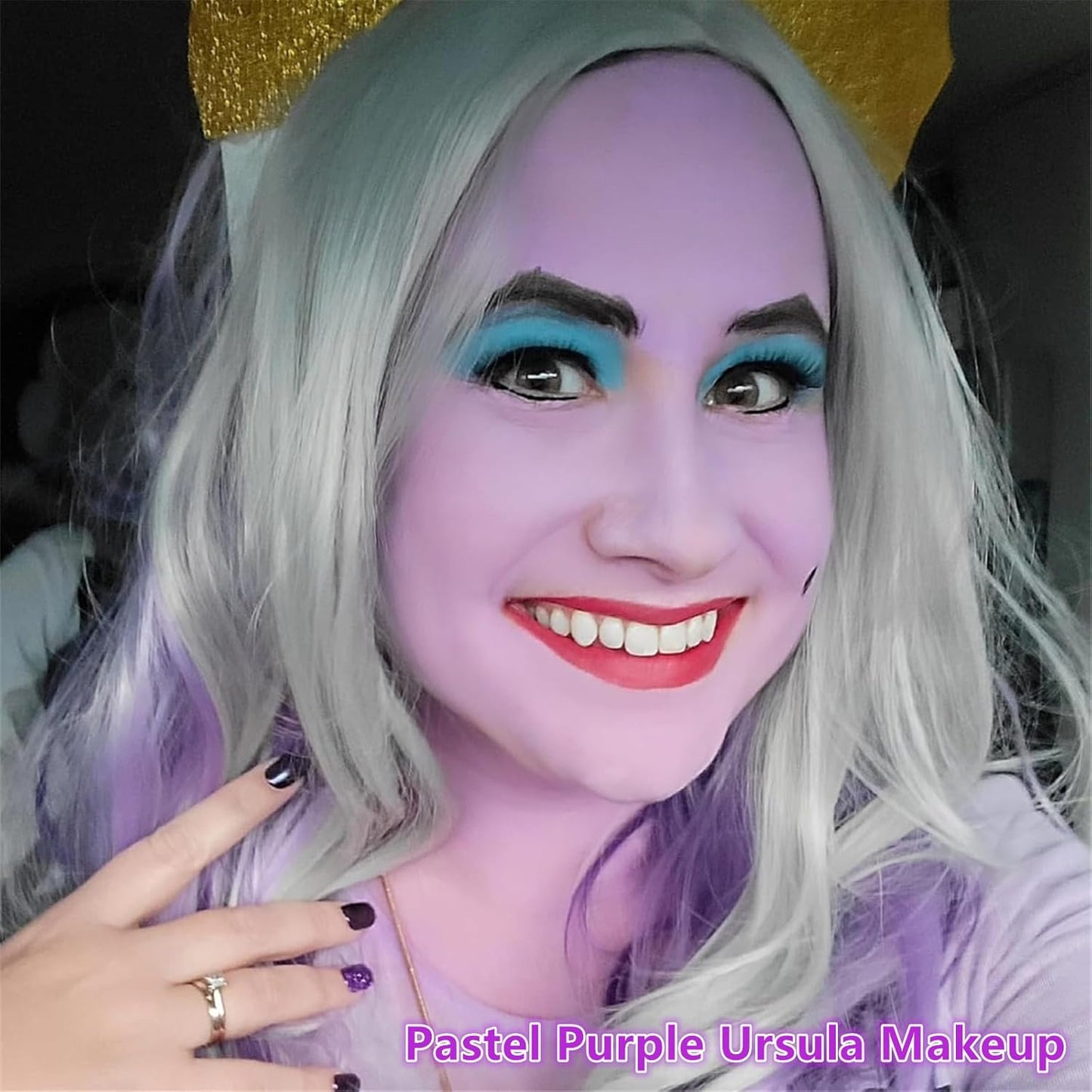 Go Ho Pastel Purple Face Paint Stick,Water Based Cream Light Purple Body Paint Washable,Highly Pigmented,Smooth and Safe for Skin,Halloween Cosplay SFX Ursula Makeup