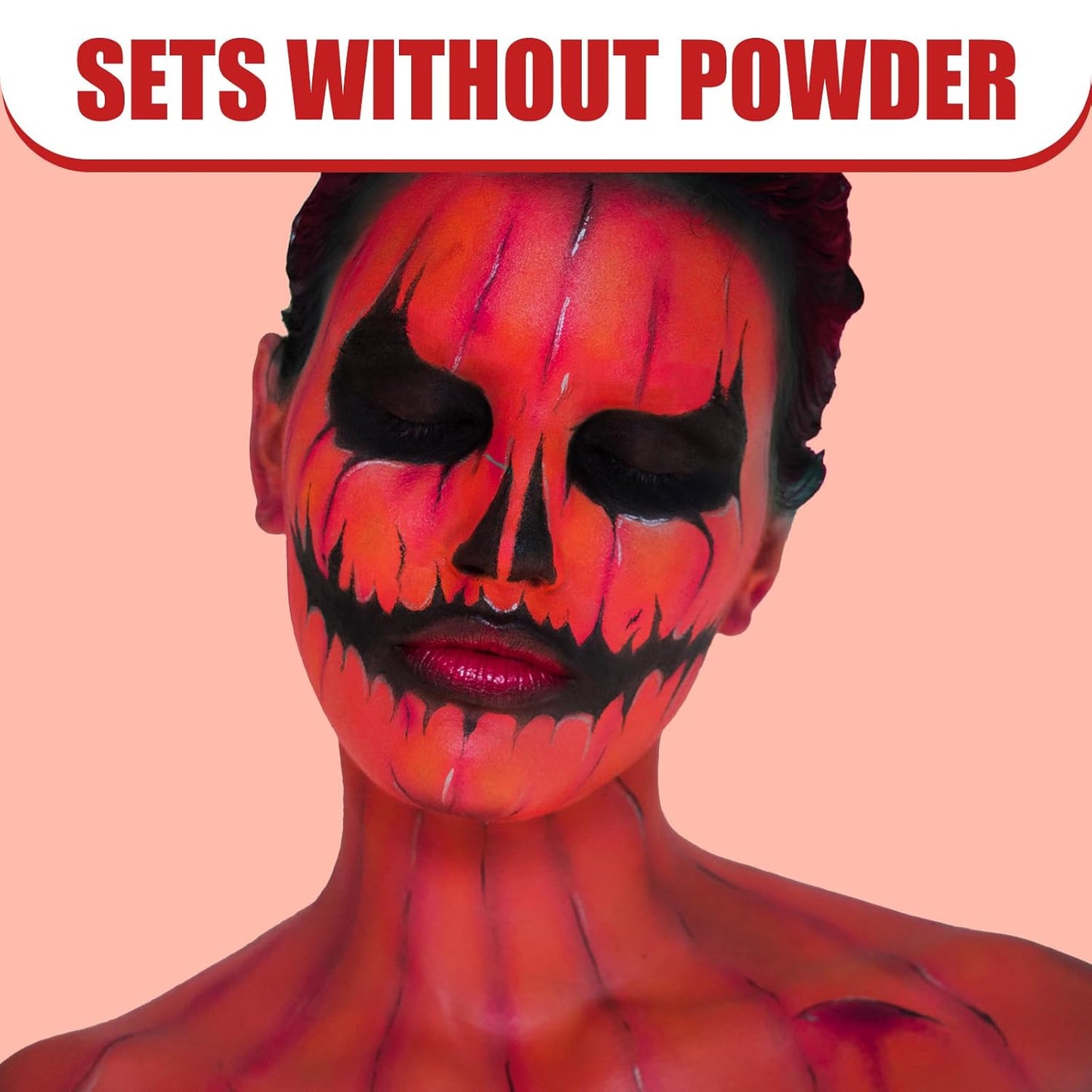 BOBISUKA Red Face Body Paint, Water Based Face Painting for Art Theater Halloween Party Cosplay Clown SFX Makeup for Women Adults, Non-Toxic Washable