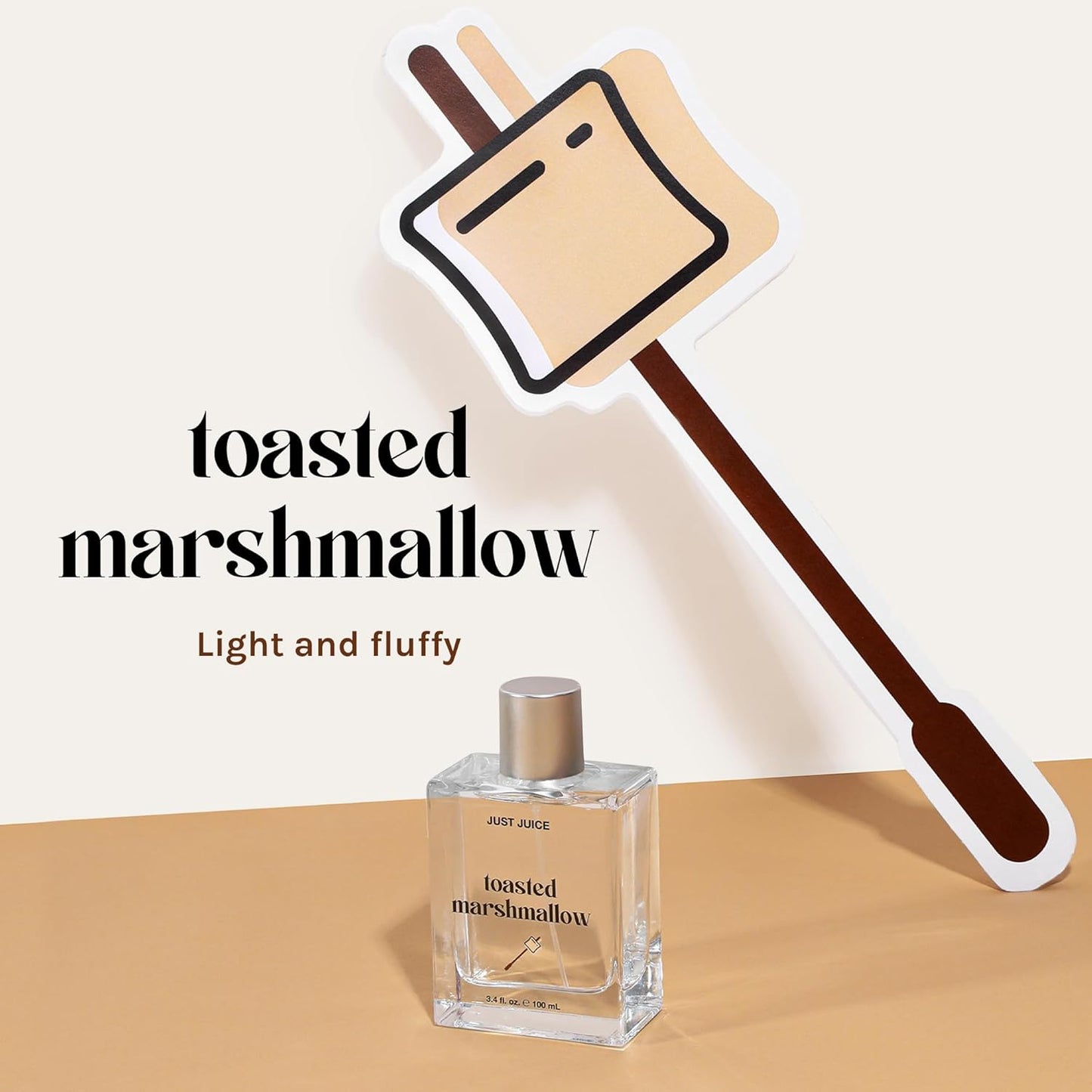 Just Juice Toasted Marshmallow - Vanilla Perfume for Women and Men - Gourmand Perfume with Caramel, Marshmallow, Amber Notes - 3.4 oz