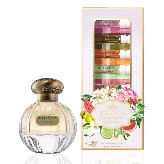 Tocca Florence Women's Perfume (50ml) + Mini Discovery Set of 8 Travel Size Perfumes