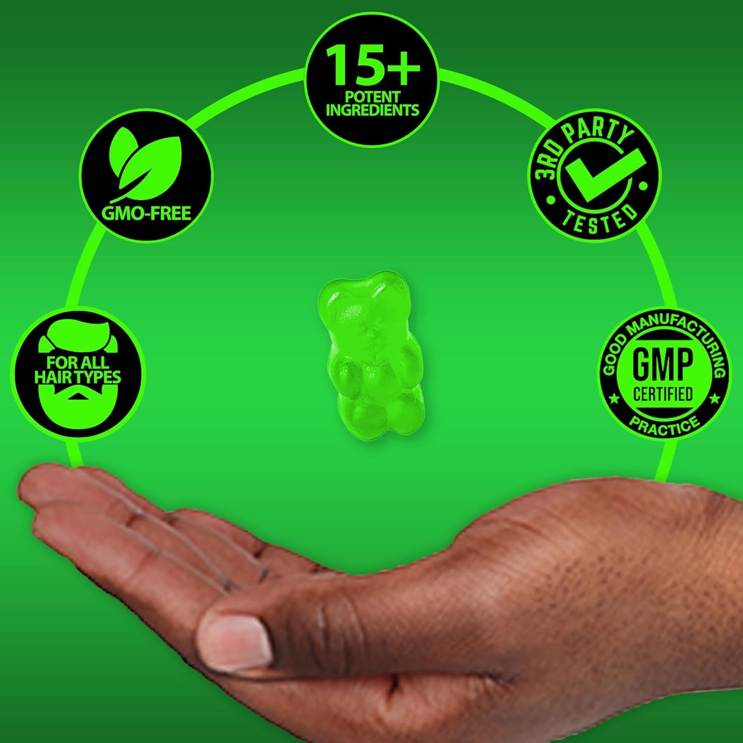 GROW Beard Oil Serum + Biotin Beard Growth Gummies – Beard Growth Kit for Men with 620,000mcg Biotin, Collagen, MSM & Keratin – Thickens Beard, Fills Patches & Supports Hair Growth