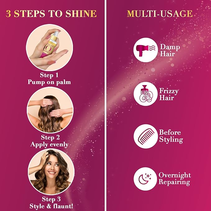 Livon Hair Serum for Men & Women | Sulphate & Paraben free| For All Hair Types | Lightweight & Non Greasy | Organic Onion Repairing Serum Oil | Enriched with Almond & Floral Extracts | 3.3 Fl. oz