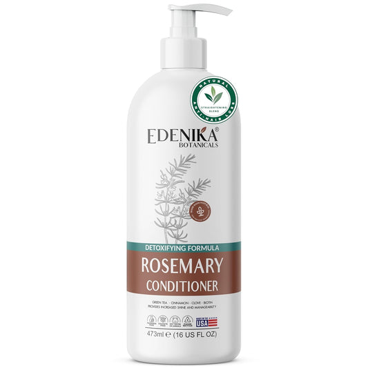 Rosemary Oil Conditioner Treatment with Biotin for Thinning Hair, Anti-Hair Loss, Detangling, Nourishing & Strengthening, Women & Men, Sulfate-Free, Organic, 16 fl oz