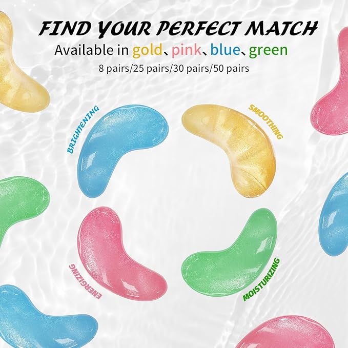 Under Eye Patches (25 Pairs), Hyaluronic Acid Eye Masks for Dark Circles Puffy Eyes Undereye Bags, Collagen Eye Patches for Wrinkles and Hydrate, Skin Care Gift for Her