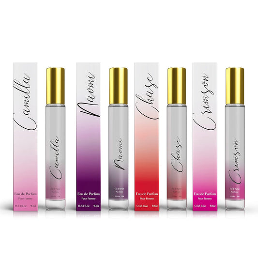 Rollerball Perfume Set for Women – INSPIRED by A WORLD RENOWNED WOMEN'S PERFUME – Jasmine, Musk, Yuzu, Vanilla – Sweet, Elegant, Floral, Long-Lasting Eau De Parfum (0.33fl oz/10ml) x4