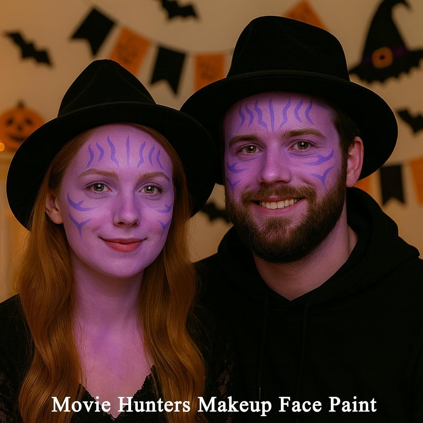 MEICOLY Light Purple Face Body Paint Stick for Halloween SFX Ursula Cosplay Makeup,Lavender Violet Lilac Pale Purple Face Paint,Waterproof Eye Black Stick for Baseball Softball Football Lacrosse