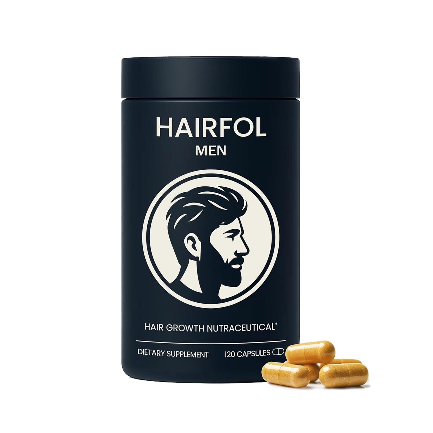 Men's Hair Growth Supplement – Clinically Tested Hair Growth Vitamins for Men, Thicker Hair & Scalp Coverage, Hair Regrowth Support for Men – Stronger, Fuller Hair – 1 Month Supply
