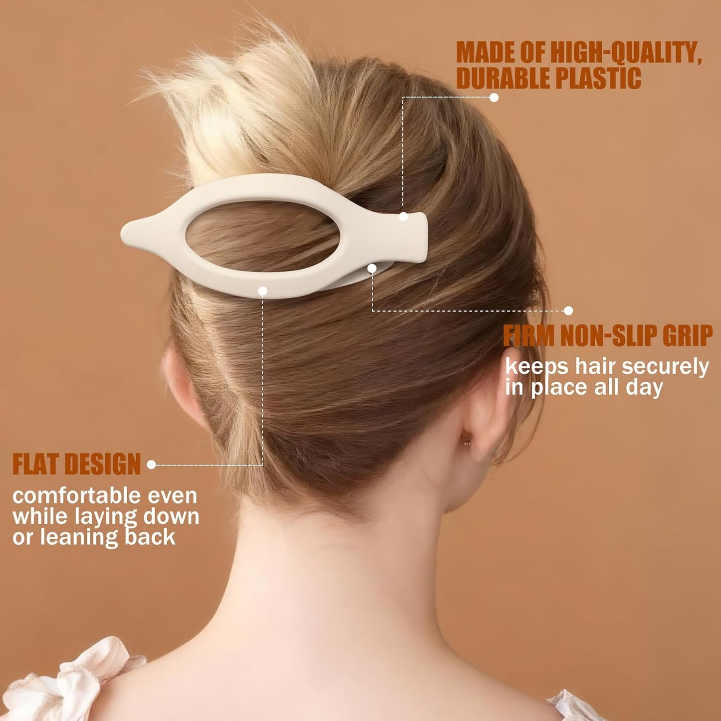 Flat Hair Clips for Women - 6 PCS French Flat Claw Clips Medium Hair Clips for Girls Large Hair Claw Clips for Thick or Thin Hair Strong Hold No Slip Hair Accessories for women (Light Colorful)