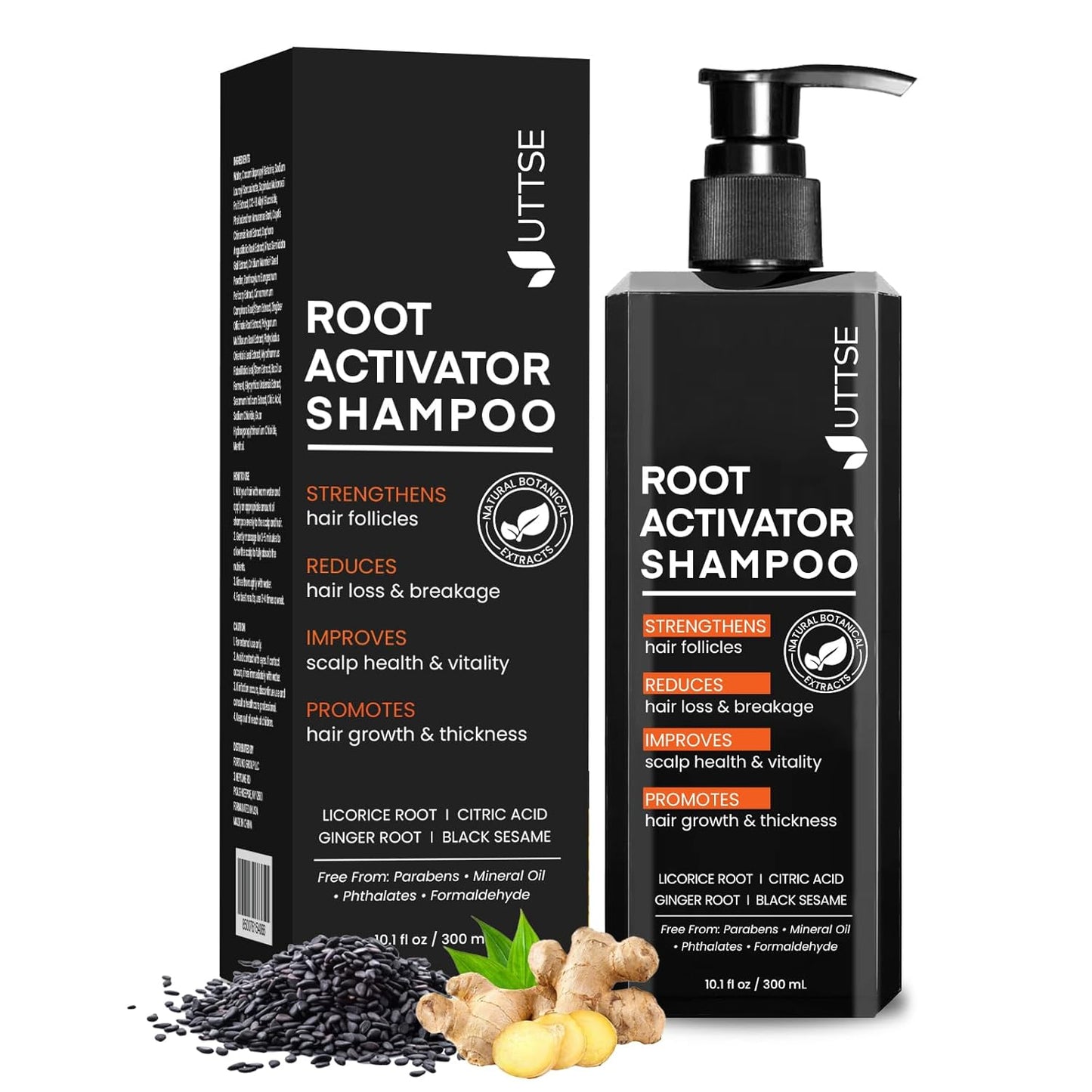 Root Activator Shampoo for Men: Hair Growth Shampoo for Hair Loss and Thinning Hair - 10.1 fl oz / 300 mL