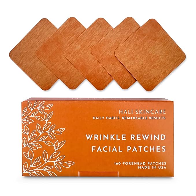 Forehead and Between the Eyes Wrinkle Patches - Hypoallergenic Facial Patches to Smooth & Soften Forehead Wrinkles & Eleven Lines - For Overnight Use, 160 Patches