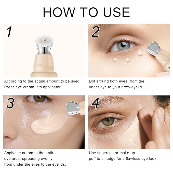 Mineral Eye Cream for Sunscreen, 3-in-1 Anti-Aging Eye Cream,Filter Phone Blue Light for Dark Circle and Fine Lines,15ML(#01 Light)