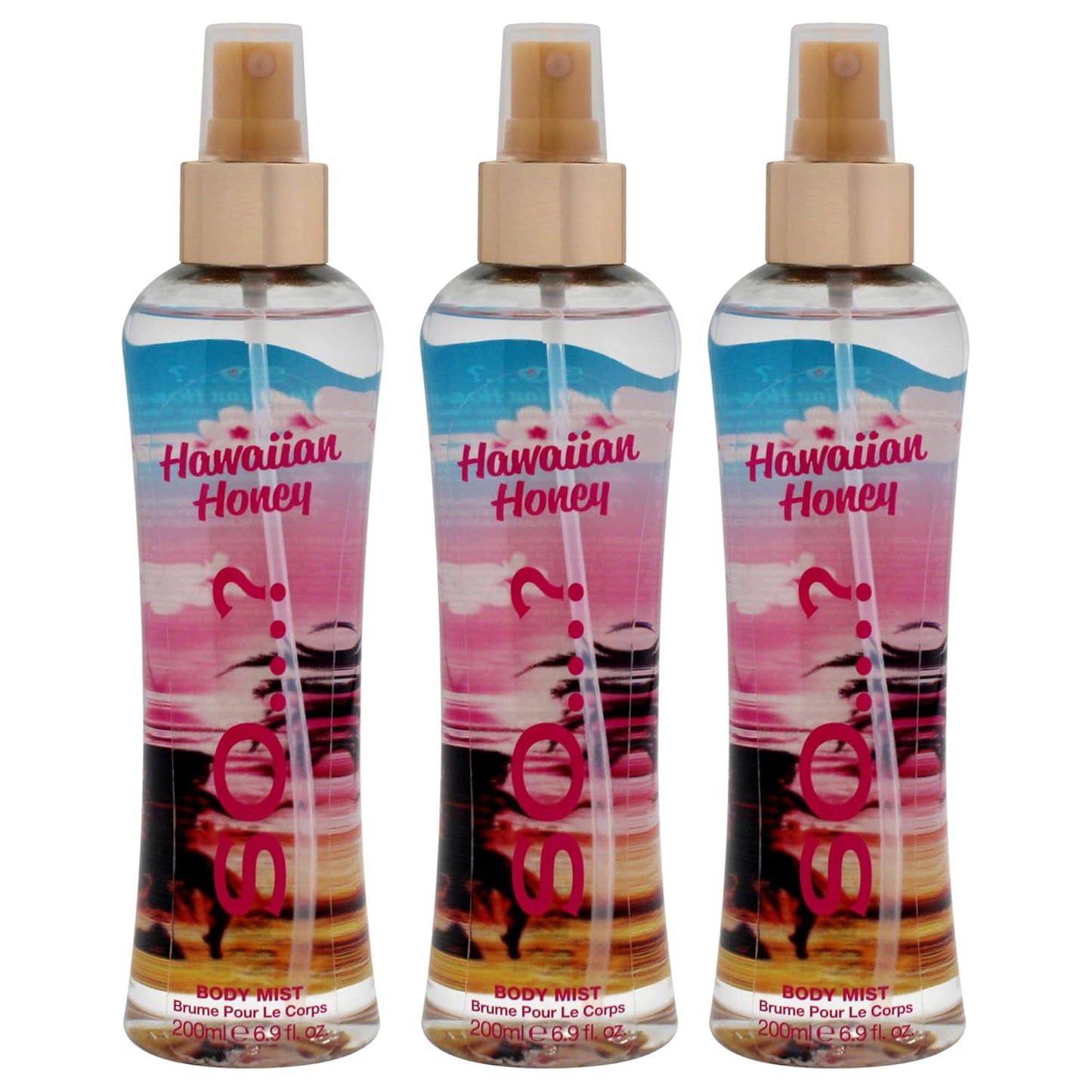 So...? Hawaiian Honey Body Mist for Women - 6.9 oz Body Mist - Pack of 3