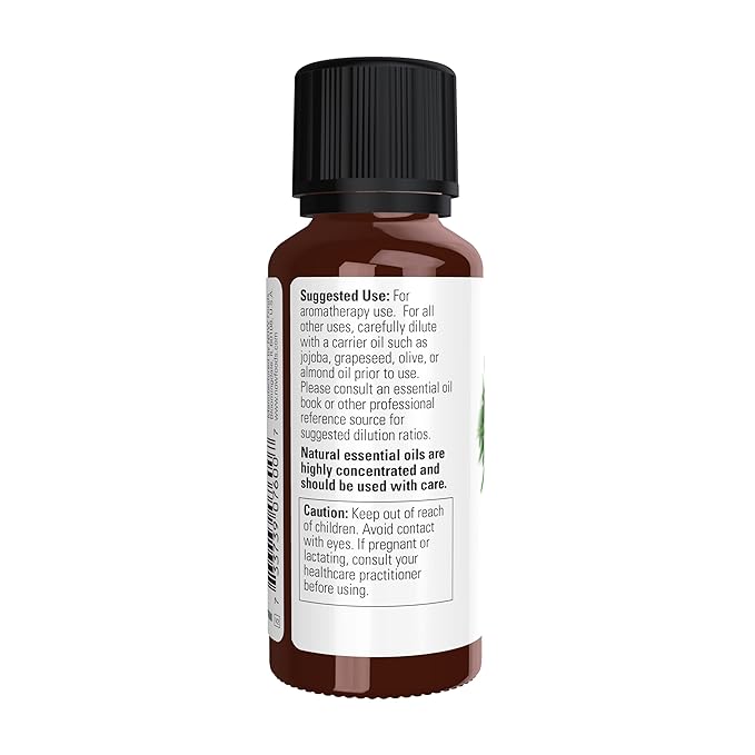 NOW Essential Oils, Rosemary Oil, Purifying Aromatherapy Scent, Steam Distilled, 100% Pure, Vegan, Child Resistant Cap, 1-Ounce
